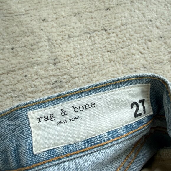 Rag & Bone Straight Wide Leg Light Blue Jeans - Picture 5 of 7